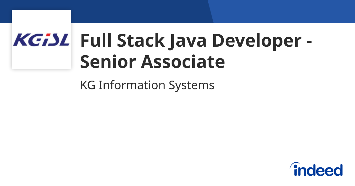 Full Stack Java Developer - Senior Associate - Coimbatore, Tamil Nadu ...