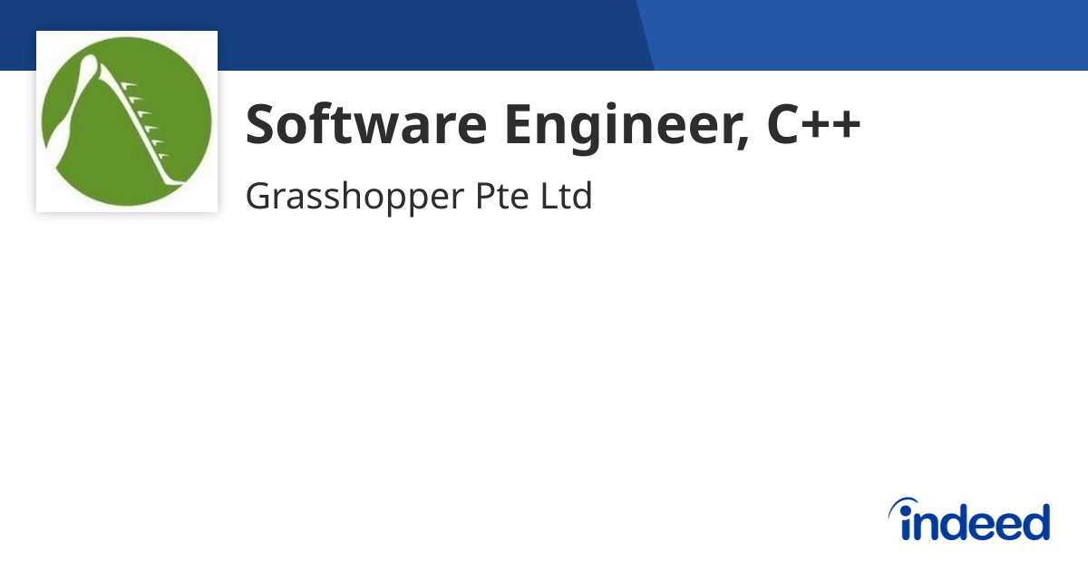 Software Engineer, C++ - Singapore - Indeed.com
