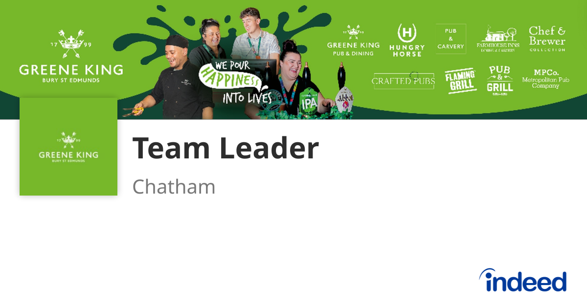 Team Leader - Chatham ME5 9UJ - Indeed.com