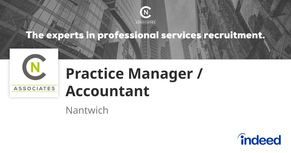 Practice Manager / Accountant - Nantwich - Indeed.com