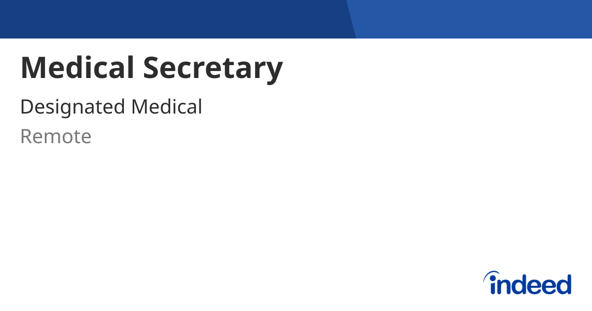 medical-secretary-remote-indeed