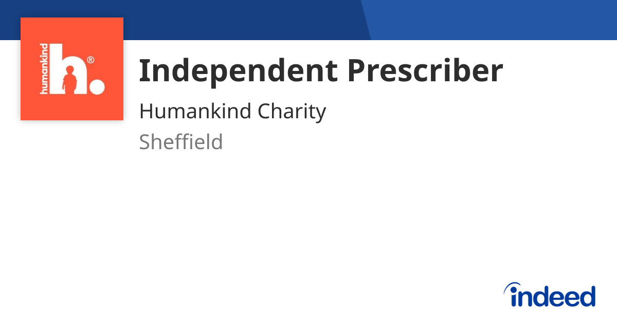 Independent Prescriber - Sheffield S3 8UG - Indeed.com