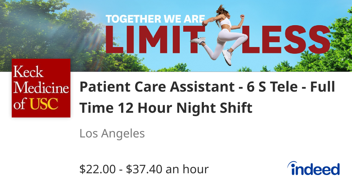 Patient Care Assistant - 6 S Tele - Full Time 12 Hour Night Shift (non-Exempt) (Union)