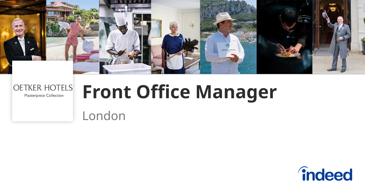 Front Office Manager - London SW1X 7TA - Indeed.com