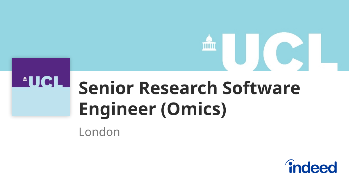 Senior Research Software Engineer (Omics) - London - Indeed.com
