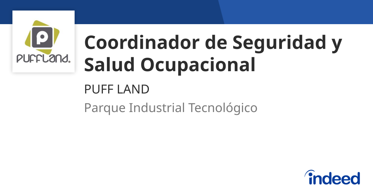 Coordinador de Seguridad y Salud Ocupacional - 45608, Parque Industrial ...