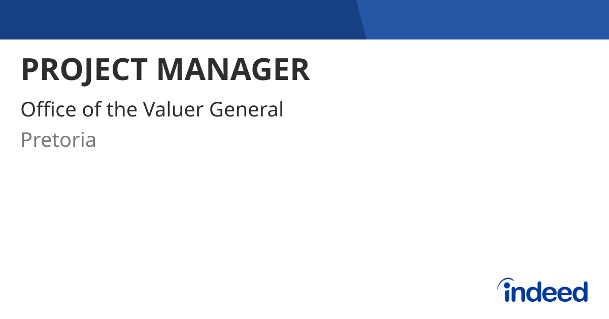project-manager-pretoria-gauteng-indeed