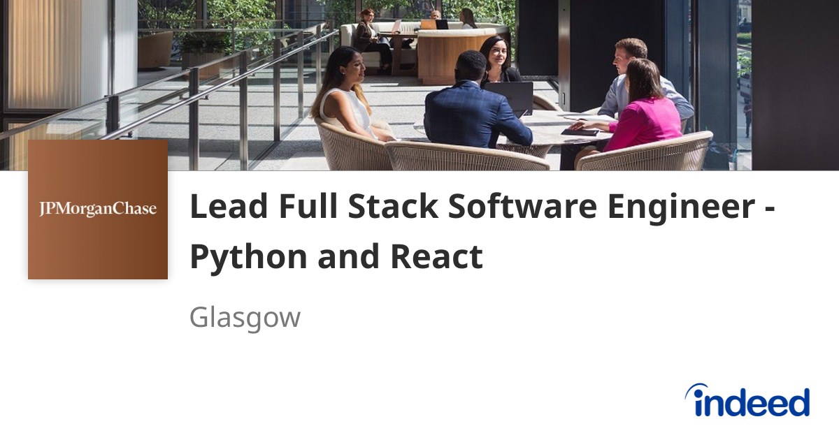 Lead Full Stack Software Engineer - Python and React - Glasgow G2 ...
