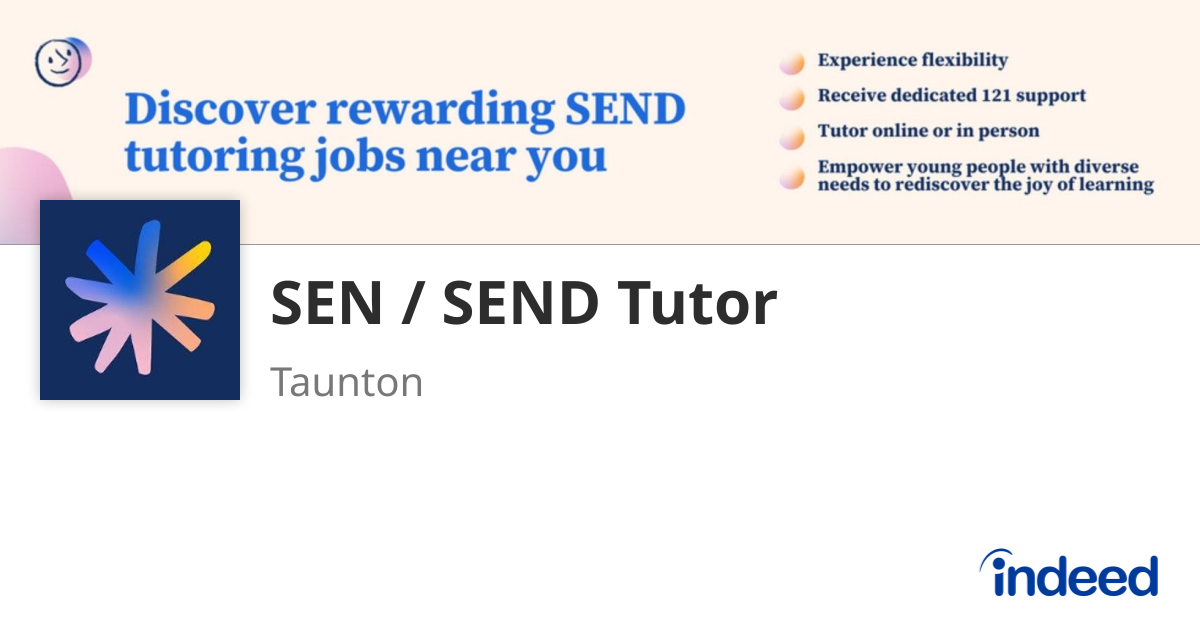 SEN / SEND Tutor - Taunton TA1 4AX - Indeed.com
