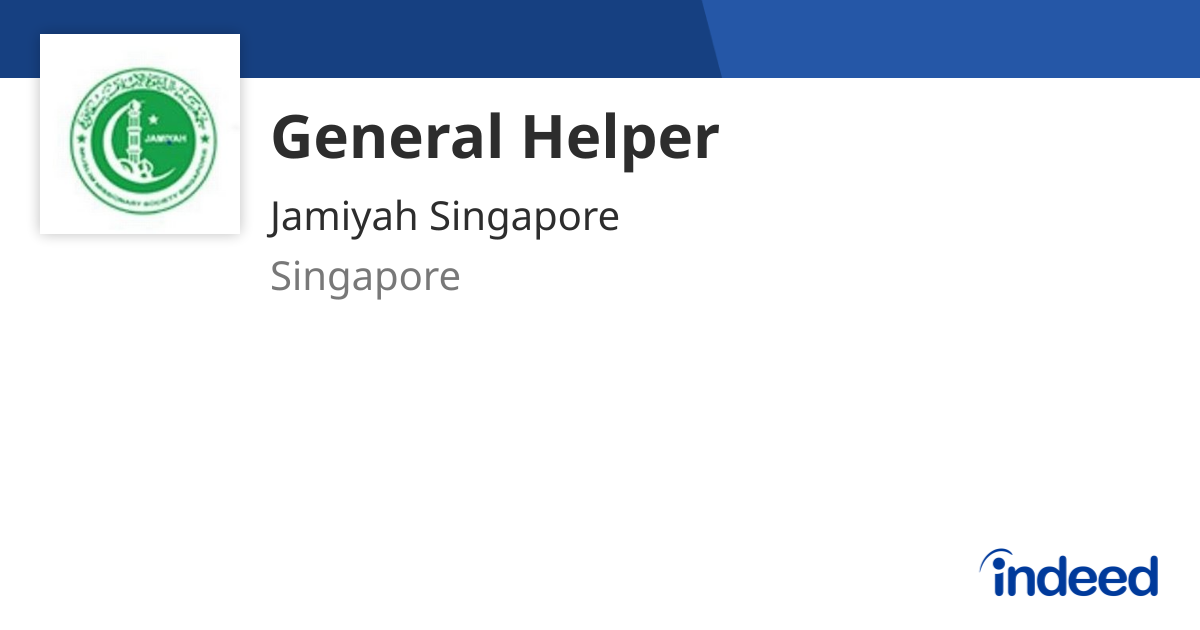 General Helper - Singapore - Indeed.com