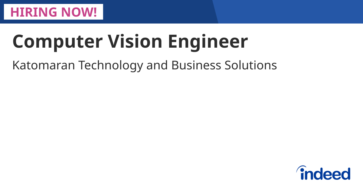 Computer Vision Engineer - Coimbatore, Tamil Nadu - Indeed.com