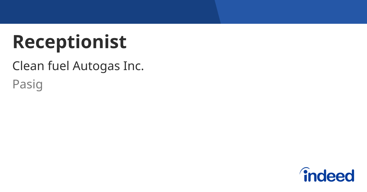 Indeed Receptionist Jobs Near Me