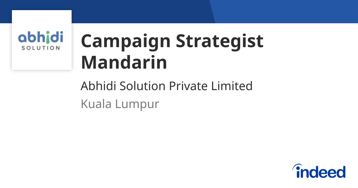 campaign-strategist-mandarin-kuala-lumpur-indeed