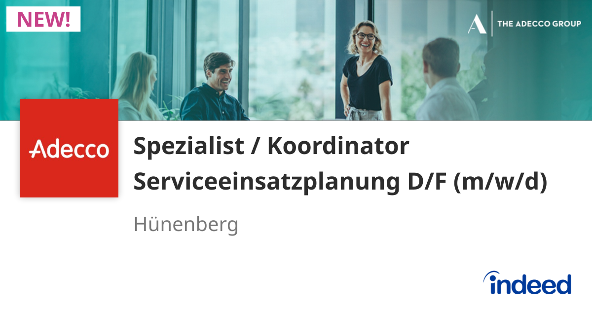 Spezialist / Koordinator Serviceeinsatzplanung D/F (m/w/d) 90–100% ...