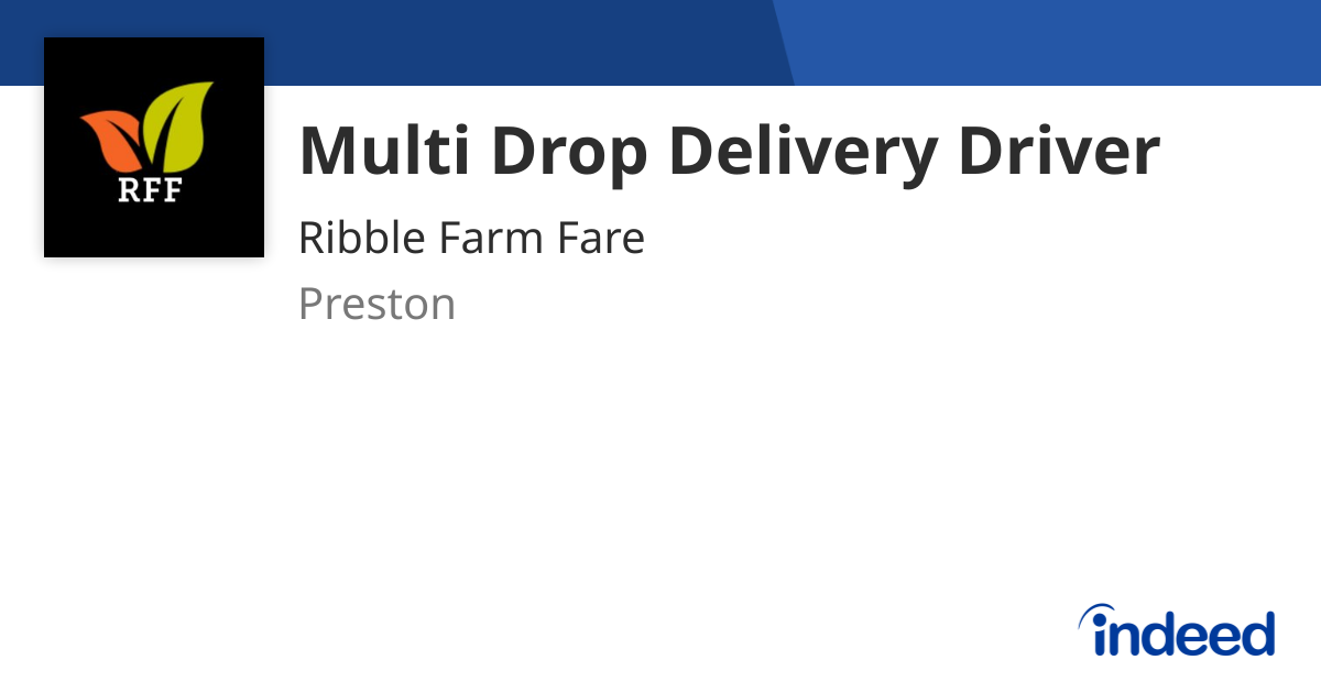 Multi Drop Delivery Driver - Preston PR3 3AS - Indeed.com
