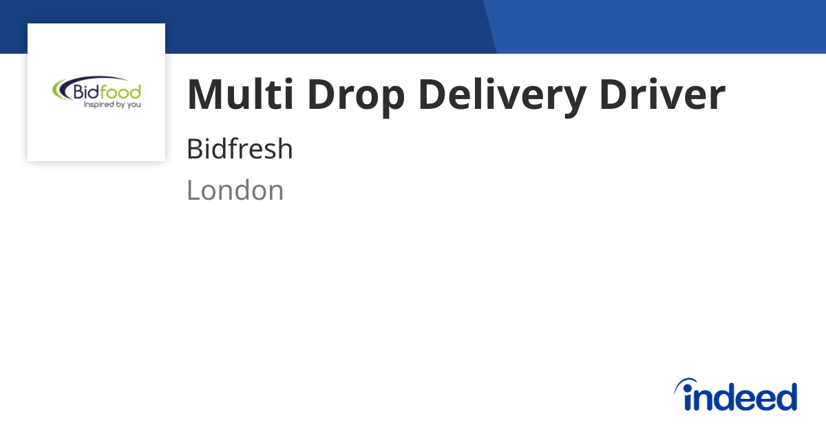 Multi Drop Delivery Driver - London EN3 7SR - Indeed.com