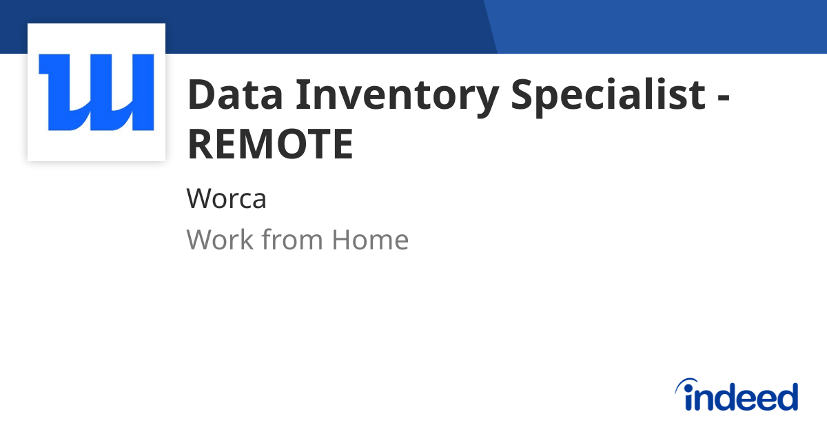 Remote Work Computer Inventory Data Inventory Specialist - REMOTE - Work from Home - Indeed.com