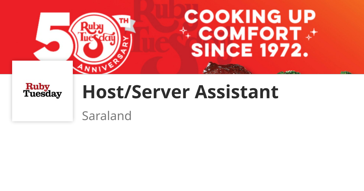 Host/Server Assistant - Saraland, AL 36571 - Indeed.com